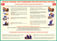 Таблица "Порядок действий при внезапной смерти" (100х140 сантиметров, винил) - fgospostavki.ru - Сергиев Посад