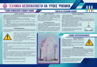 Стенд-уголок "Техника безопасности на уроках физики" - fgospostavki.ru - Сергиев Посад