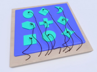 Развивающая панель с геометрическими фигурами - fgospostavki.ru - Сергиев Посад