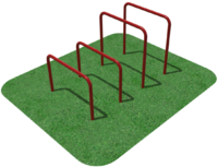 Упоры для отжимания цельносварные, разноуровневые  - fgospostavki.ru - Сергиев Посад