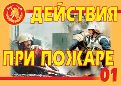 Комплект плакатов "Действия при пожаре" - fgospostavki.ru - Сергиев Посад