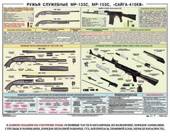 Плакат "Ружья служебные МР-133С, МР-153С, Сайга-410КВ" - fgospostavki.ru - Сергиев Посад