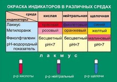 Таблица. Окраска индикаторов в различных средах. - fgospostavki.ru - Сергиев Посад