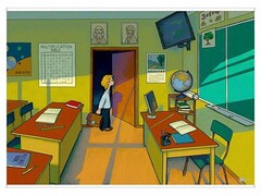 Магнитно-маркерный ситуационный плакат "Классная комната" с набором магнитных карточек + методические рекомендации (иностранный язык) - fgospostavki.ru - Сергиев Посад