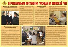 Плакат "Первоначальная постановка граждан на воинский учет" - fgospostavki.ru - Сергиев Посад