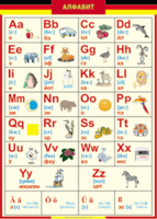 Таблица "Грамматика немецкого языка. Немецкий алфавит в картинках (с транскрипцией)" (100х140 сантиметров, винил) - fgospostavki.ru - Сергиев Посад