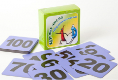 Набор магнитных карточек "Круглые числа" (фон фиолетовый) - fgospostavki.ru - Сергиев Посад