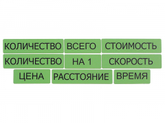 Набор магнитных карточек "Опорные слова к задачам" (зеленый) - fgospostavki.ru - Сергиев Посад