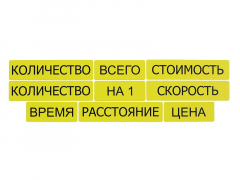 Набор магнитных карточек "Опорные слова к задачам" (желтый) - fgospostavki.ru - Сергиев Посад