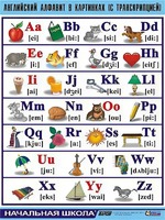 Таблица демонстрационная "Английский алфавит в картинках" (с транскрипцией) (винил 70*100) - fgospostavki.ru - Сергиев Посад