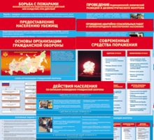 Комплект таблиц "Основы гражданской обороны (МЧС РФ)" 13 штук. - fgospostavki.ru - Сергиев Посад