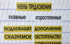 Набор магнитных карточек "Члены предложения" (фон жёлтый) - fgospostavki.ru - Сергиев Посад