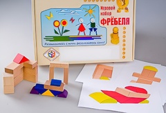 Игровой набор Фребеля "Конструктор деревянный без соединений-2" (Серия "Эксперимент") - fgospostavki.ru - Сергиев Посад