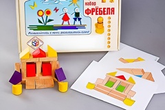Игровой набор Фребеля "Конструктор деревянный без соединений-4" (Серия "Эксперимент") - fgospostavki.ru - Сергиев Посад