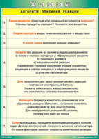 Таблица "Алгоритм описания реакции" (100х140 сантиметров, винил) - fgospostavki.ru - Сергиев Посад