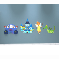 Комплект бизибордов «В сказочном королевстве» 4 в 1 - fgospostavki.ru - Сергиев Посад