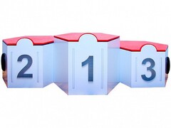 Электрифицированный интерактивный наградной пьедестал "Первый, второй, третий" - fgospostavki.ru - Сергиев Посад