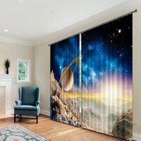 Комплект светонепроницаемых штор "Космическая история" - fgospostavki.ru - Сергиев Посад