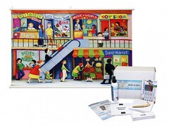 Магнитно-маркерный ситуационный плакат "Магазин" с набором магнитных карточек + методические рекомендации (иностранный язык) - fgospostavki.ru - Сергиев Посад