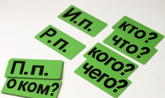 Набор магнитных карточек "Падежи" (фон зелёный) - fgospostavki.ru - Сергиев Посад