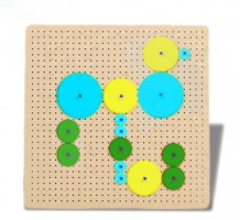 Тактильно-развивающая панель с разноцветными шестеренками - fgospostavki.ru - Сергиев Посад