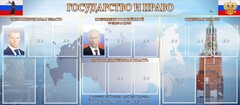 Стенд "Государство и право" - fgospostavki.ru - Сергиев Посад