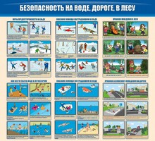 Стенд "Безопасность на воде, дороге, в лесу" - fgospostavki.ru - Сергиев Посад