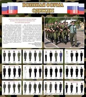 Стенд "Военная форма одежды (флаг РФ)" - fgospostavki.ru - Сергиев Посад