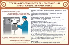 Стенд "Техника безопасности при выполнении работ на фрезерном станке" - fgospostavki.ru - Сергиев Посад