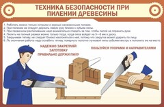 Стенд "Техника безопасности при пилении древесины" - fgospostavki.ru - Сергиев Посад