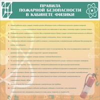 Стенд "Правила пожарной безопасности в кабинете физики" - fgospostavki.ru - Сергиев Посад