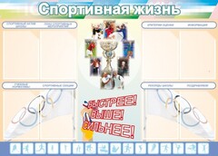 Стенд "Спортивная жизнь" Вариант 2 - fgospostavki.ru - Сергиев Посад
