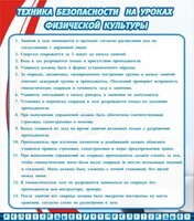 Стенд "Техника безопасности на уроках физкультуры" - fgospostavki.ru - Сергиев Посад