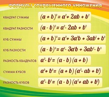 Стенд "Формулы сокращенного умножения" Вариант 3 - fgospostavki.ru - Сергиев Посад