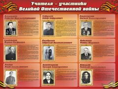 Стенд "Учителя-участники Великой Отечественной войны" - fgospostavki.ru - Сергиев Посад