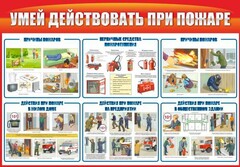 Стенд "Умей действовать при пожаре" - fgospostavki.ru - Сергиев Посад