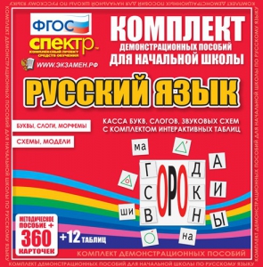 Динамические раздаточные пособия. Русский язык (комплект демонстрационных материалов). Касса букв, слогов, звуковых схем с набором интерактивных таблиц. - fgospostavki.ru - Сергиев Посад