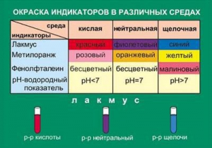 Таблица. Окраска индикаторов в различных средах. - fgospostavki.ru - Сергиев Посад
