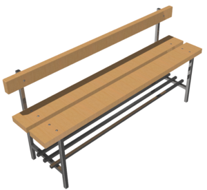 Скамья для раздевалок со спинкой (1,5 метра) - fgospostavki.ru - Сергиев Посад