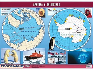 Таблица демонстрационная "Арктика и Антарктика" (винил 100*140) - fgospostavki.ru - Сергиев Посад