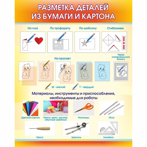 Стенд "Разметка деталей из бумаги и картона" - fgospostavki.ru - Сергиев Посад