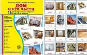 Демонстрационные карточки "Дом и его части" - fgospostavki.ru - Сергиев Посад