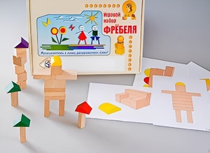 Игровой набор Фребеля "Конструктор деревянный без соединений-3" (Серия "Эксперимент") - fgospostavki.ru - Сергиев Посад