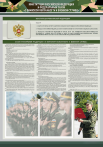 Стенд-уголок "Конституция Российской Федерации и Федеральный закон "О воинской обязанности и военной службе" - fgospostavki.ru - Сергиев Посад