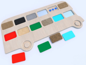 Тактильные разноцветные дощечки «Автобус» - fgospostavki.ru - Сергиев Посад