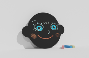 Фигурная грифельная меловая доска на тему эмоций - fgospostavki.ru - Сергиев Посад