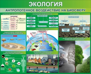 Стенд "Экология. Антропогенное воздействие на биосферу" - fgospostavki.ru - Сергиев Посад