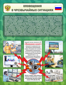 Стенд "Оповещения в чрезвычайных ситуациях" - fgospostavki.ru - Сергиев Посад