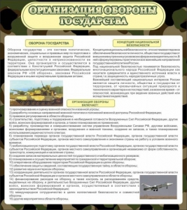 Стенд "Организация обороны государства" - fgospostavki.ru - Сергиев Посад