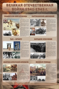 Стенд "Великая отечественная война (события)" - fgospostavki.ru - Сергиев Посад
